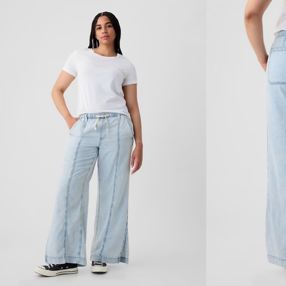 Gap Tall Denim Easy Wide Leg Pant